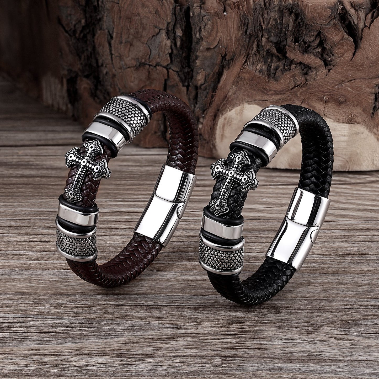 Forever Faith Leather Bracelet