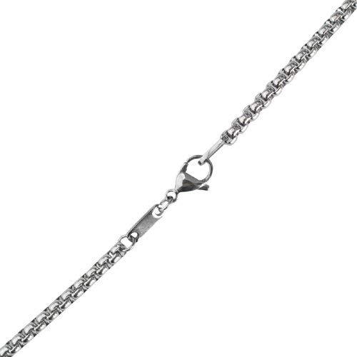 CERAMIC GESTALT Unique Tungsten Tag Necklace. Platinum Style Stainless Steel Celtic Cross Inlay.