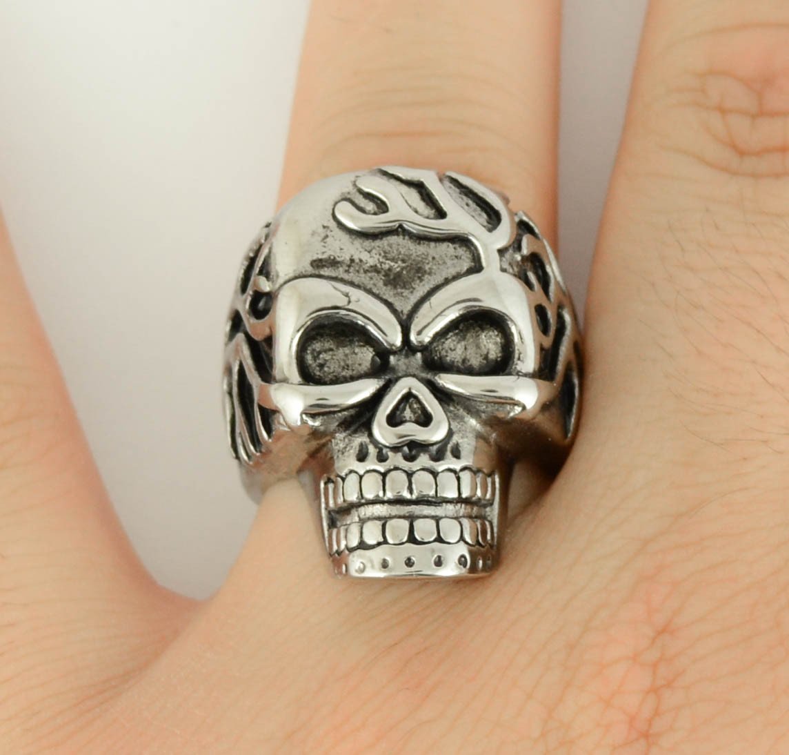 Gents Mad Man Vein Popping Ring Stainless Steel Motorcycle Biker Jewelry