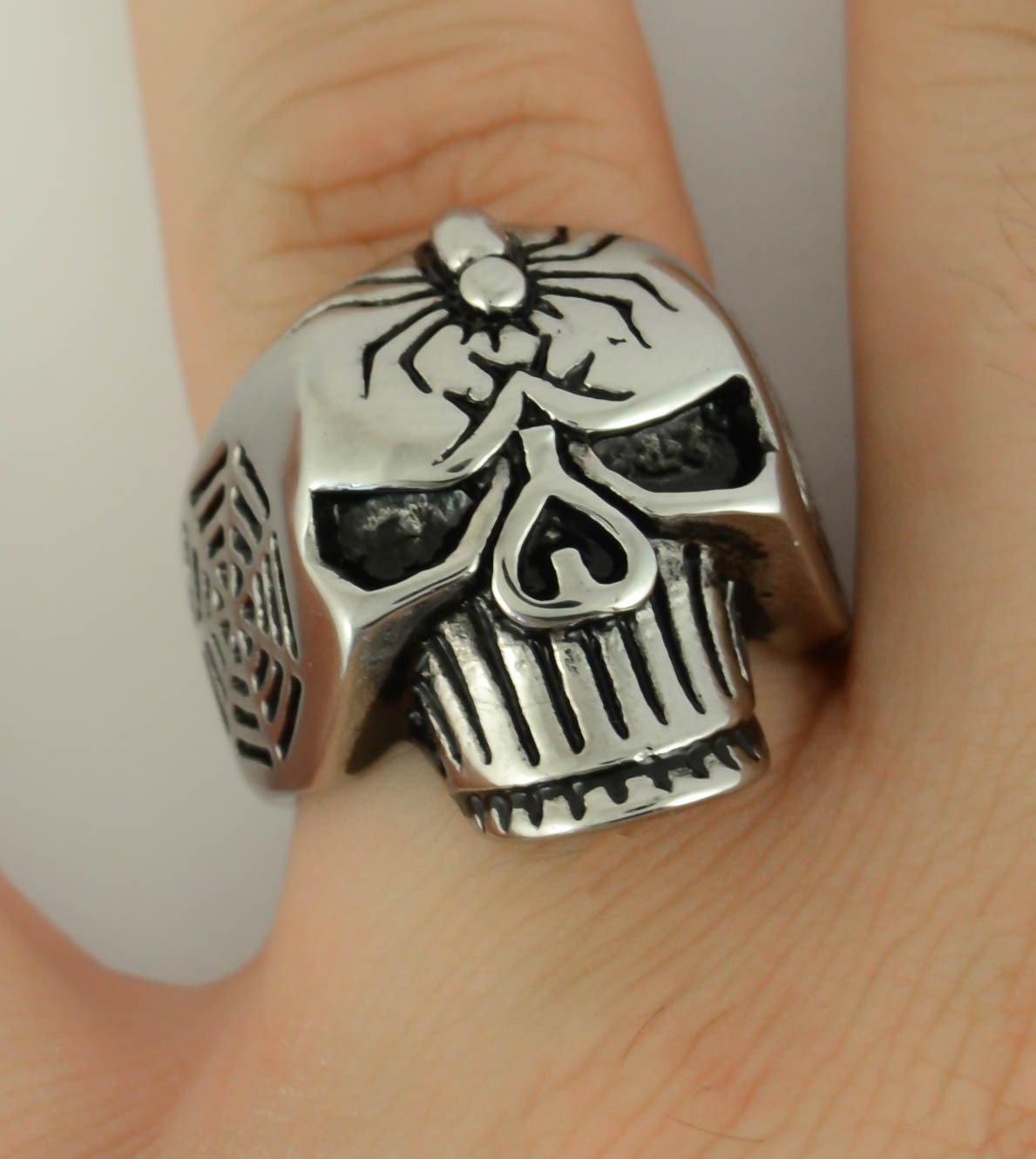 Gents Spider Ring Stainless Steel Motorcycle Biker Jewelry 9 15