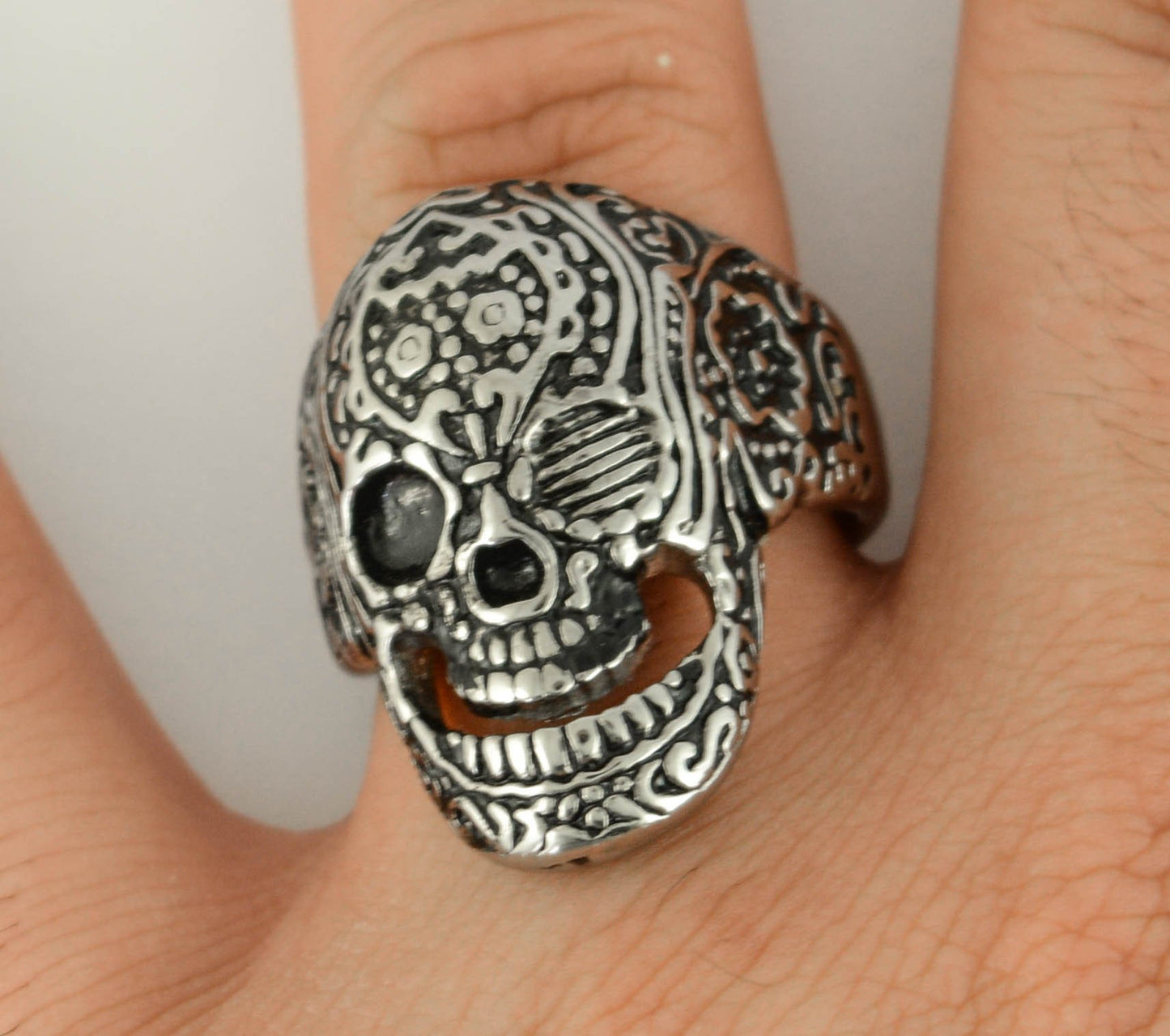 Gents Tattoo's Gone Wild Ring Stainless Steel Motorcycle Biker Jewelry