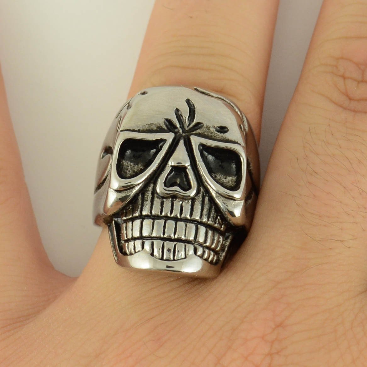 Gents Alien Ring Stainless Steel Motorcycle Biker Jewelry