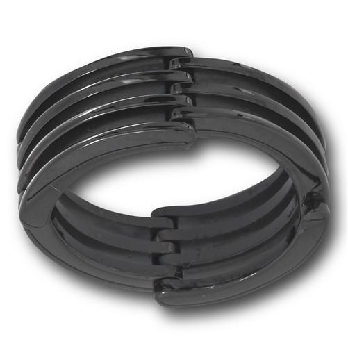 Stainless Steel Hinged, Movable Black IP Ring