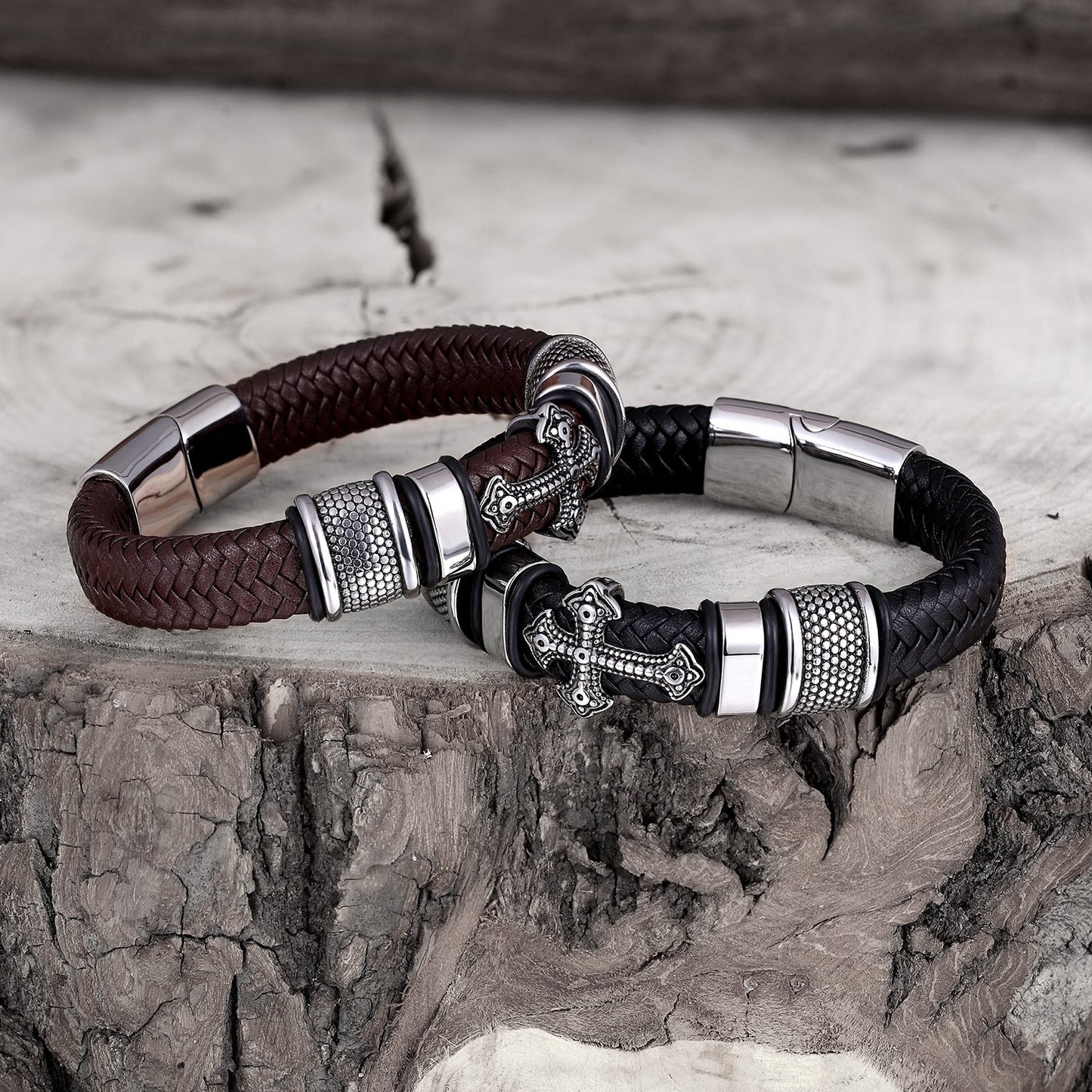 Forever Faith Leather Bracelet