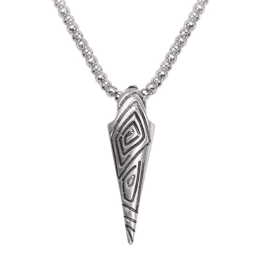 Tribal Tooth Amulet Pendant Necklace (Stainless Steel)