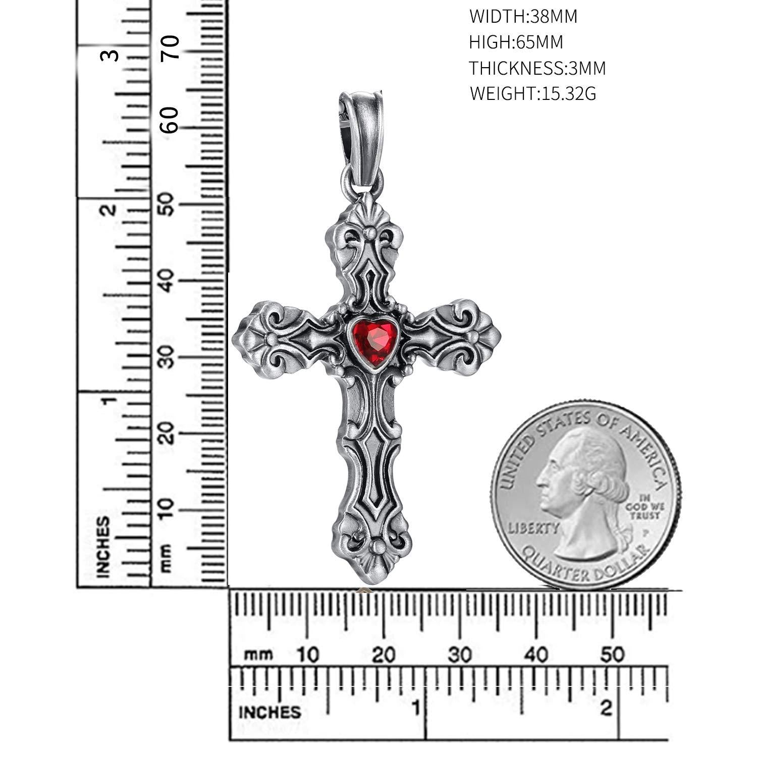 EVBEA Celtic Cross Necklace for Men Viking Irish Knot Serenity Prayer Pendant Crucifix Mens Jewelry with Black Genuine Leather Cord Chain Curb Link