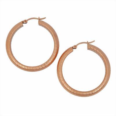 Rose Gold Huggie Hoop Earrings (Stainless Steel)