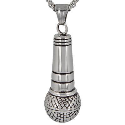 Microphone Pendant Necklace (Stainless Steel)