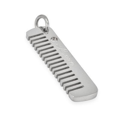 Comb Pendant Necklace (Stainless Steel)