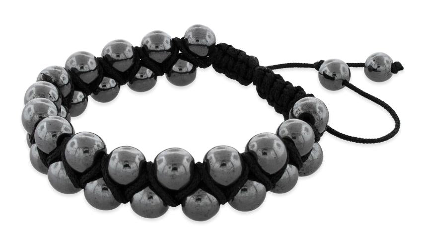 8MM Hematite Bead 2 Layer Shamballa Bracelet