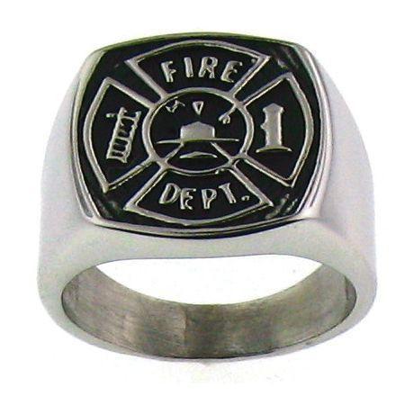 19mm Fire Department Seal Ring for Fireman/Firewoman (Stainless Steel)
