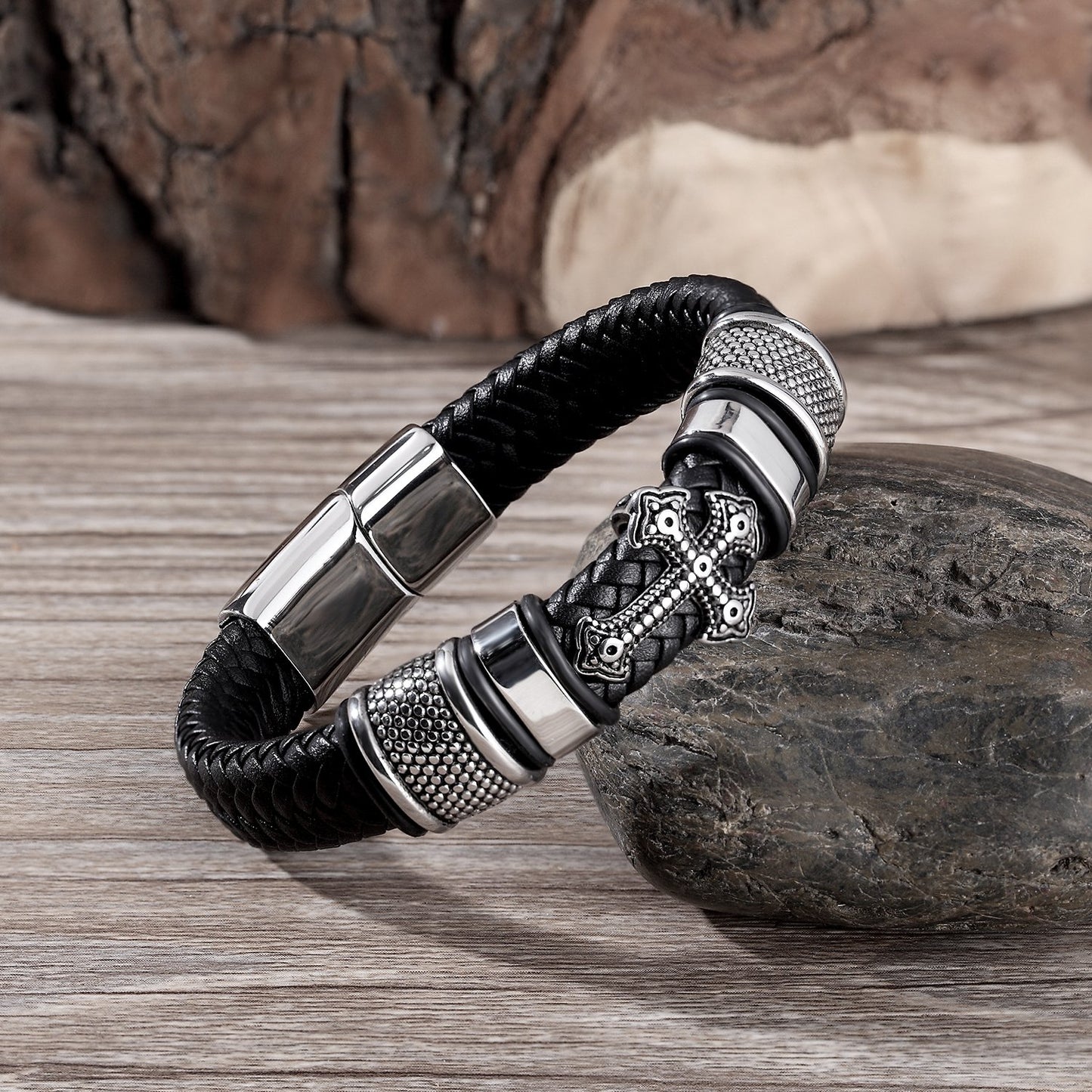 Forever Faith Leather Bracelet