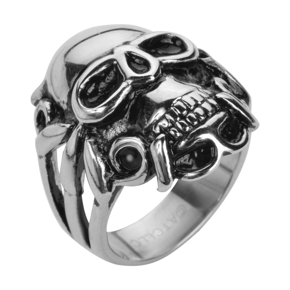 Gents Angel Ring Stainless Steel Solid Inside Biker Wear