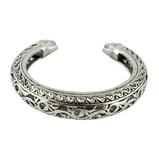 Women's Cuff Bracelet Stainless Steel Panthers on Ends
