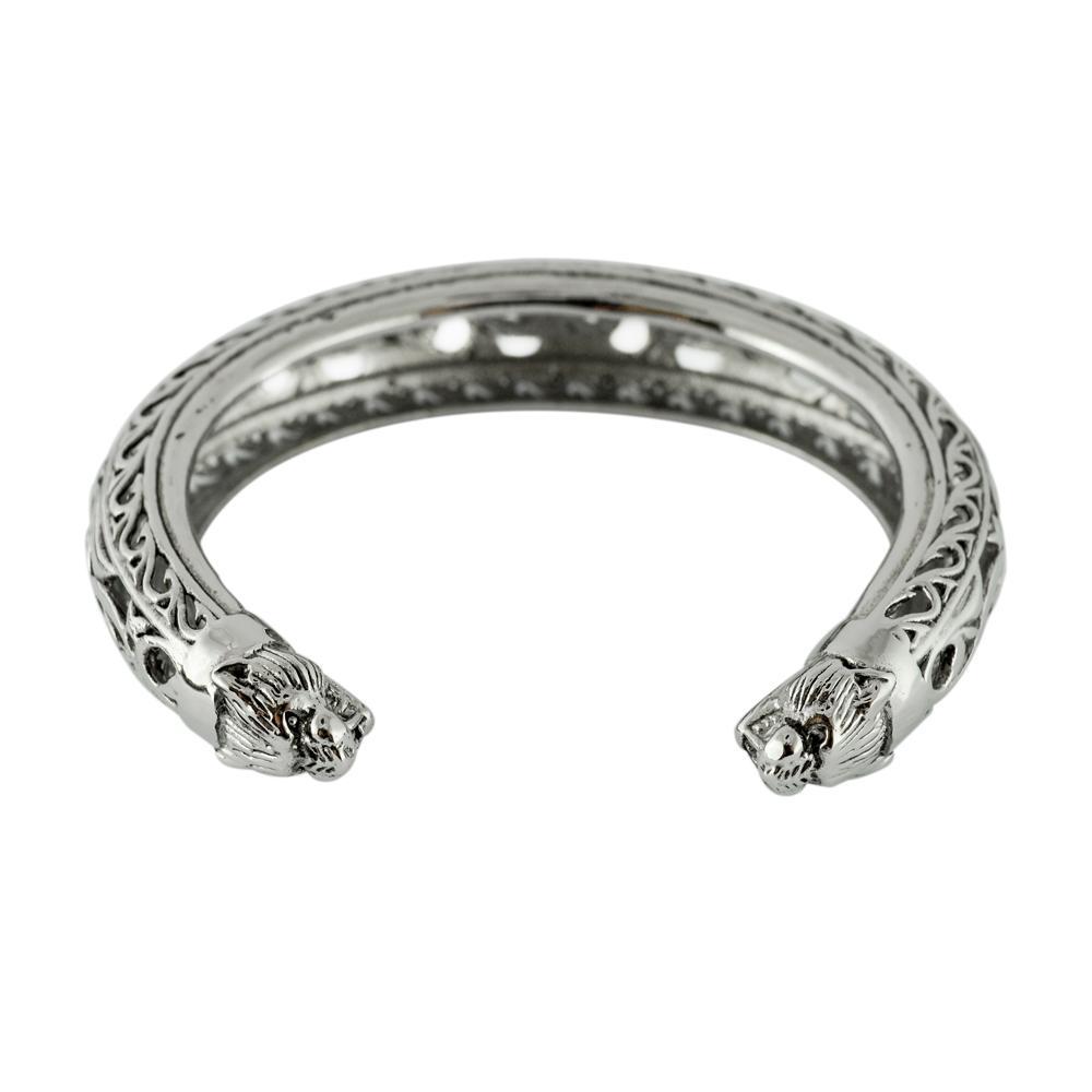 Women's Cuff Bracelet Stainless Steel Panthers on Ends
