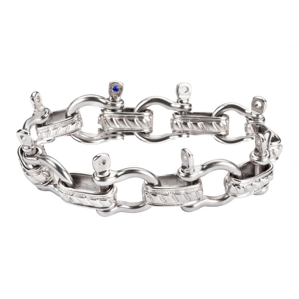 STAINLESS STEEL BOAT SHACKLE BRACELET
