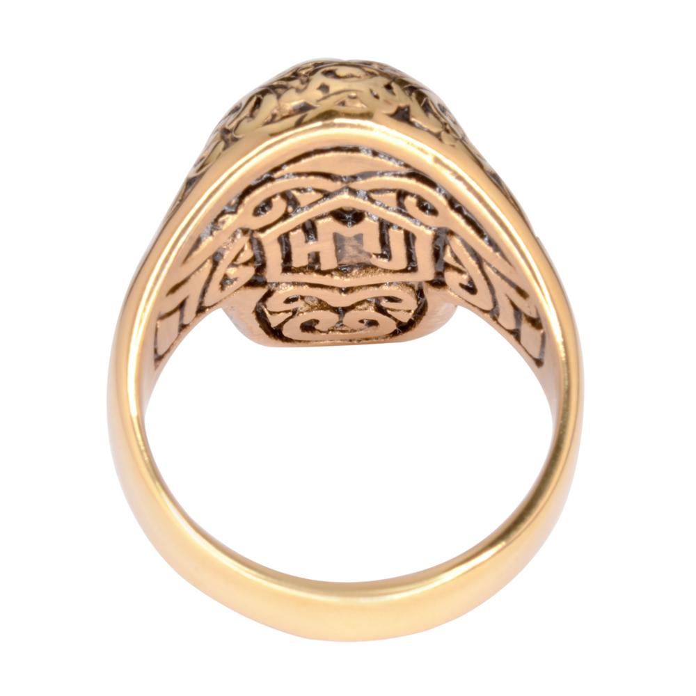 Gents Tattoo's Gone Wild Ring Gold Plate Edition Stainless Steel Motorcycle Biker Jewelry