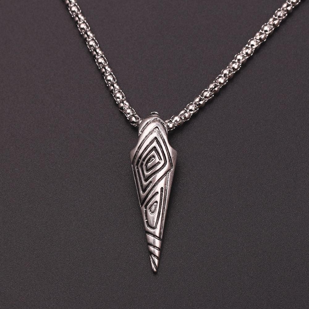 Tribal Tooth Amulet Pendant Necklace (Stainless Steel)