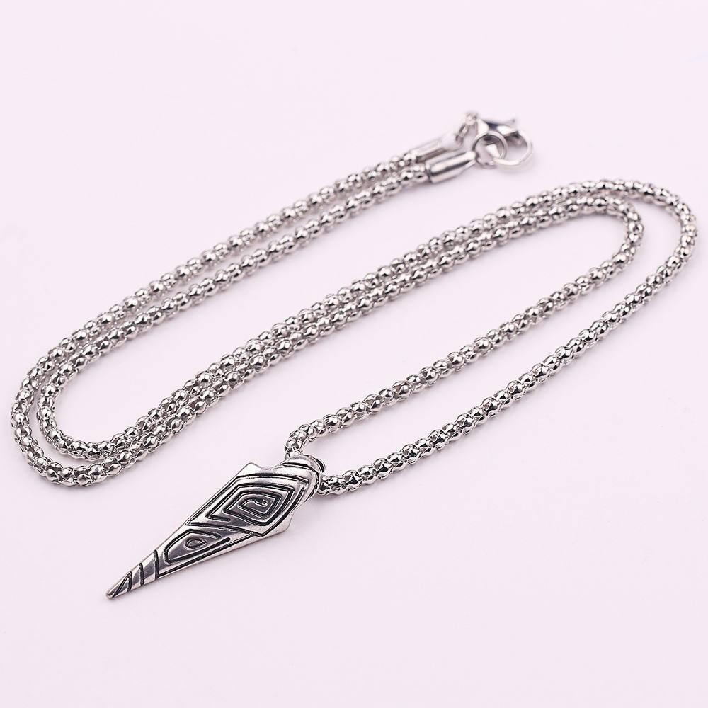 Tribal Tooth Amulet Pendant Necklace (Stainless Steel)