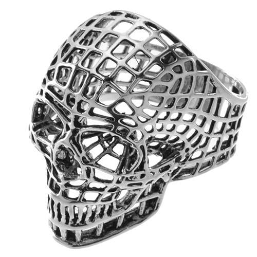 Webbed Skull Ring in Stainless Steel