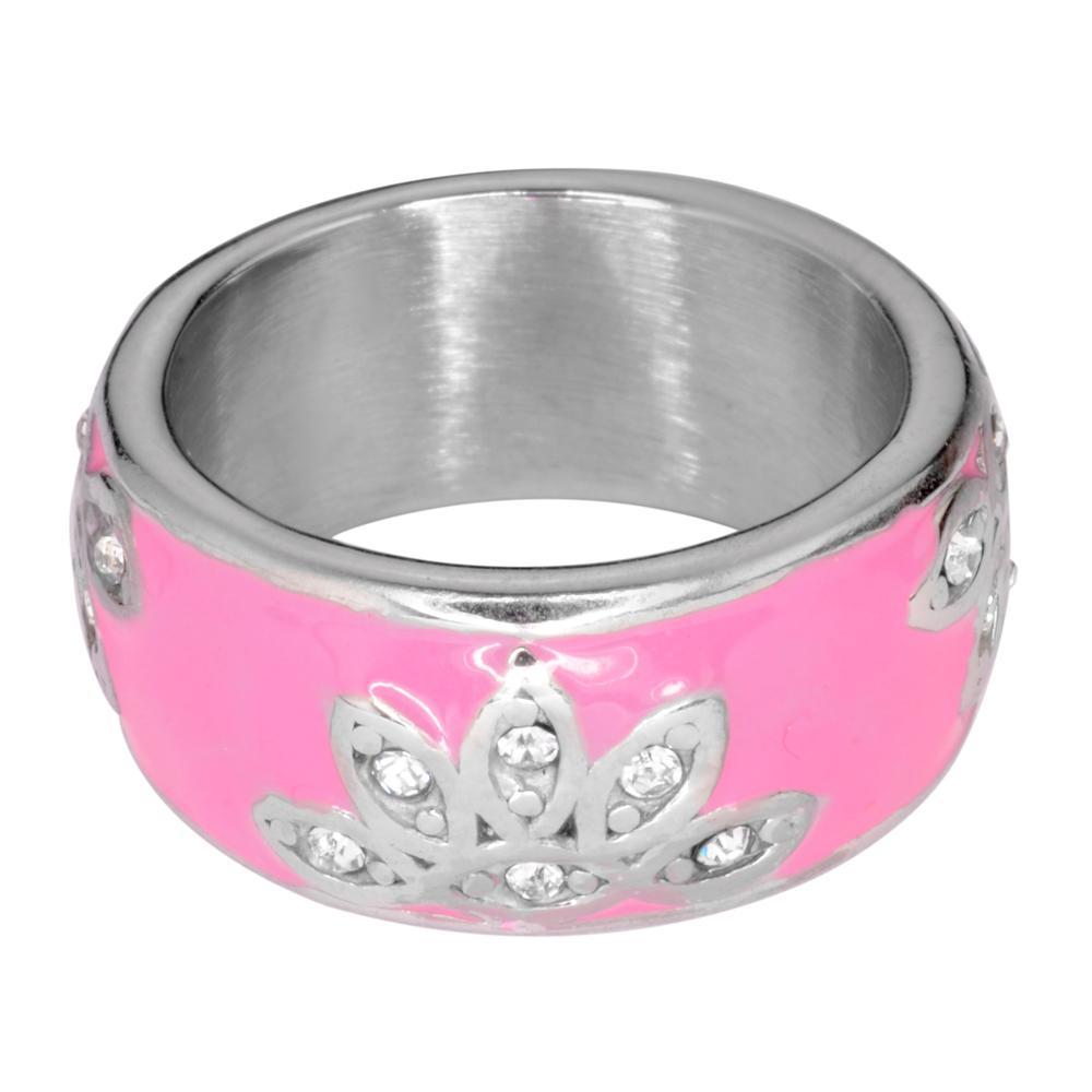 Fancy Design Ring Orange, Blue, Red, Black, Purple, Pink Stainless SteelWomen's Jewelry