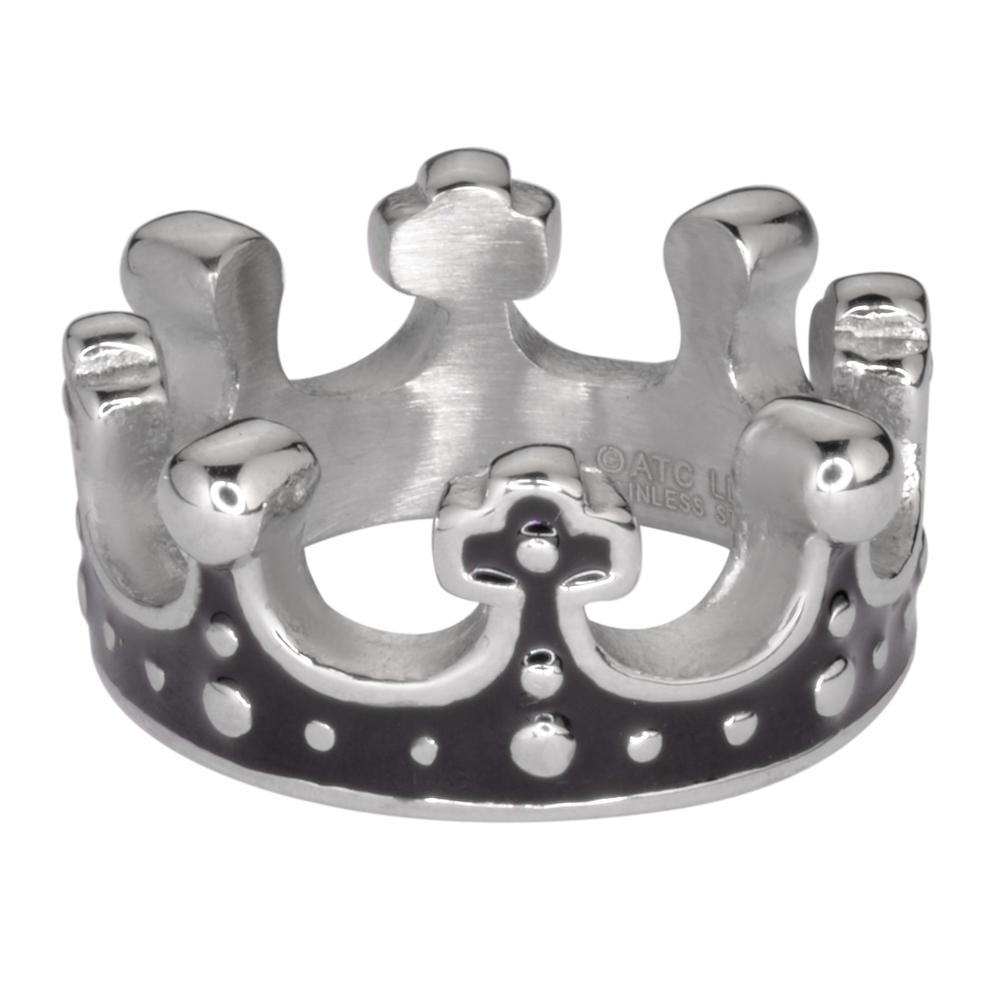Vatican Crown Ring Stainless Steel Motorcycle Jewelry