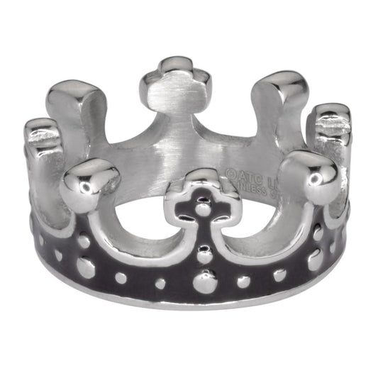Vatican Crown Ring Stainless Steel Motorcycle Jewelry