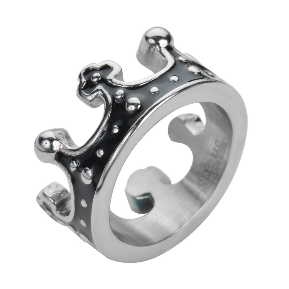 Vatican Crown Ring Stainless Steel Motorcycle Jewelry