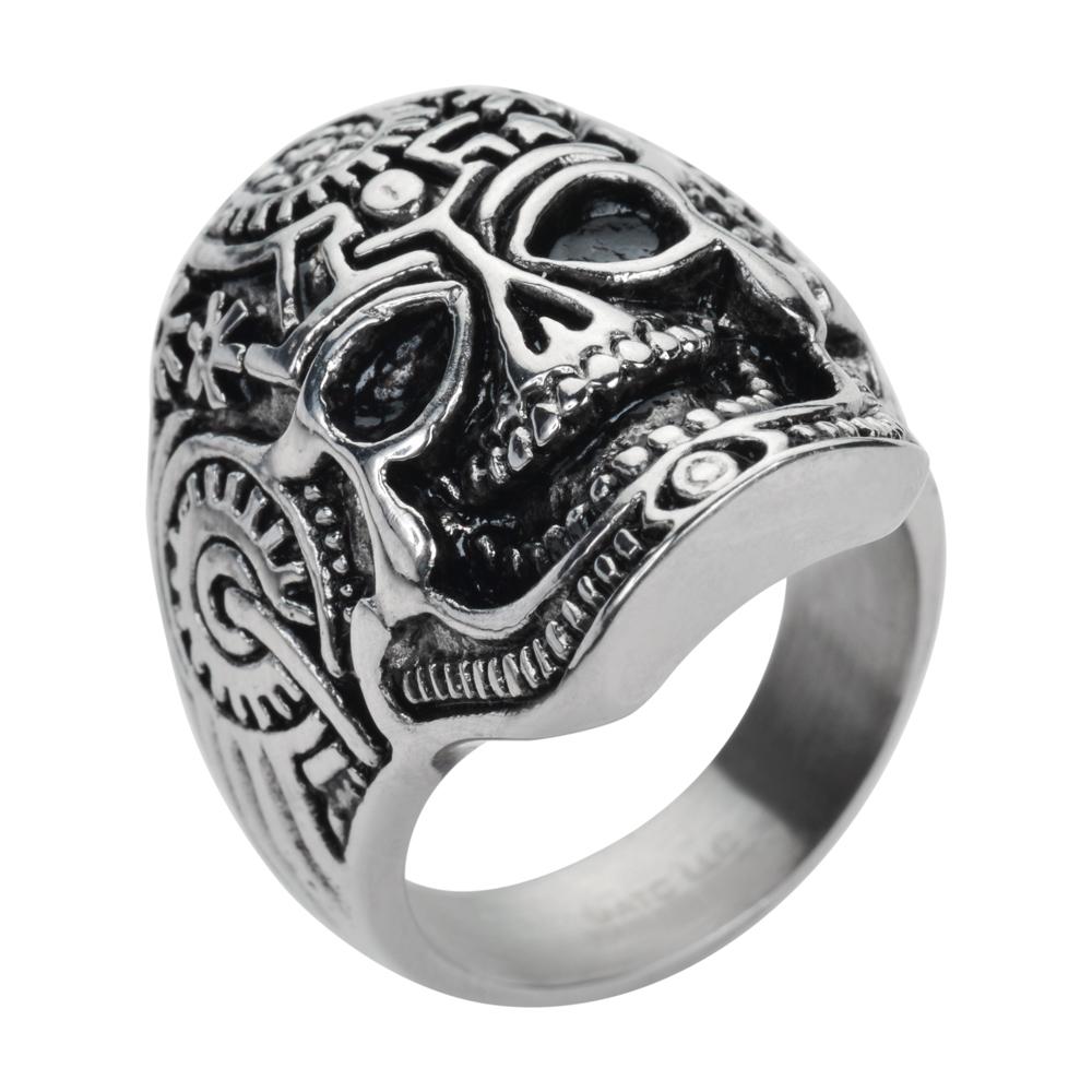 Gents Quantum Mechanical Ring Stainless Steel Motorcycle Biker Jewelry