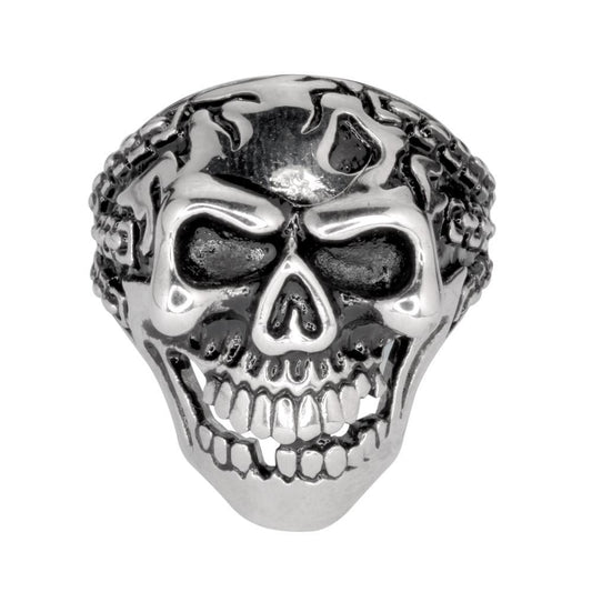 Gents Demon In Chains Ring Stainless Steel Motorcycle Biker Jewelry