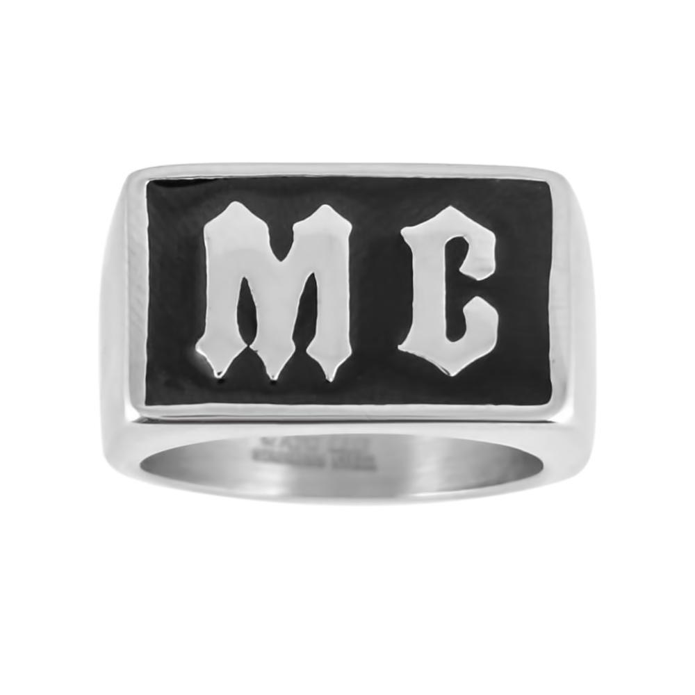 Gents MC Ring Stainless Steel Motorcycle Jewelry