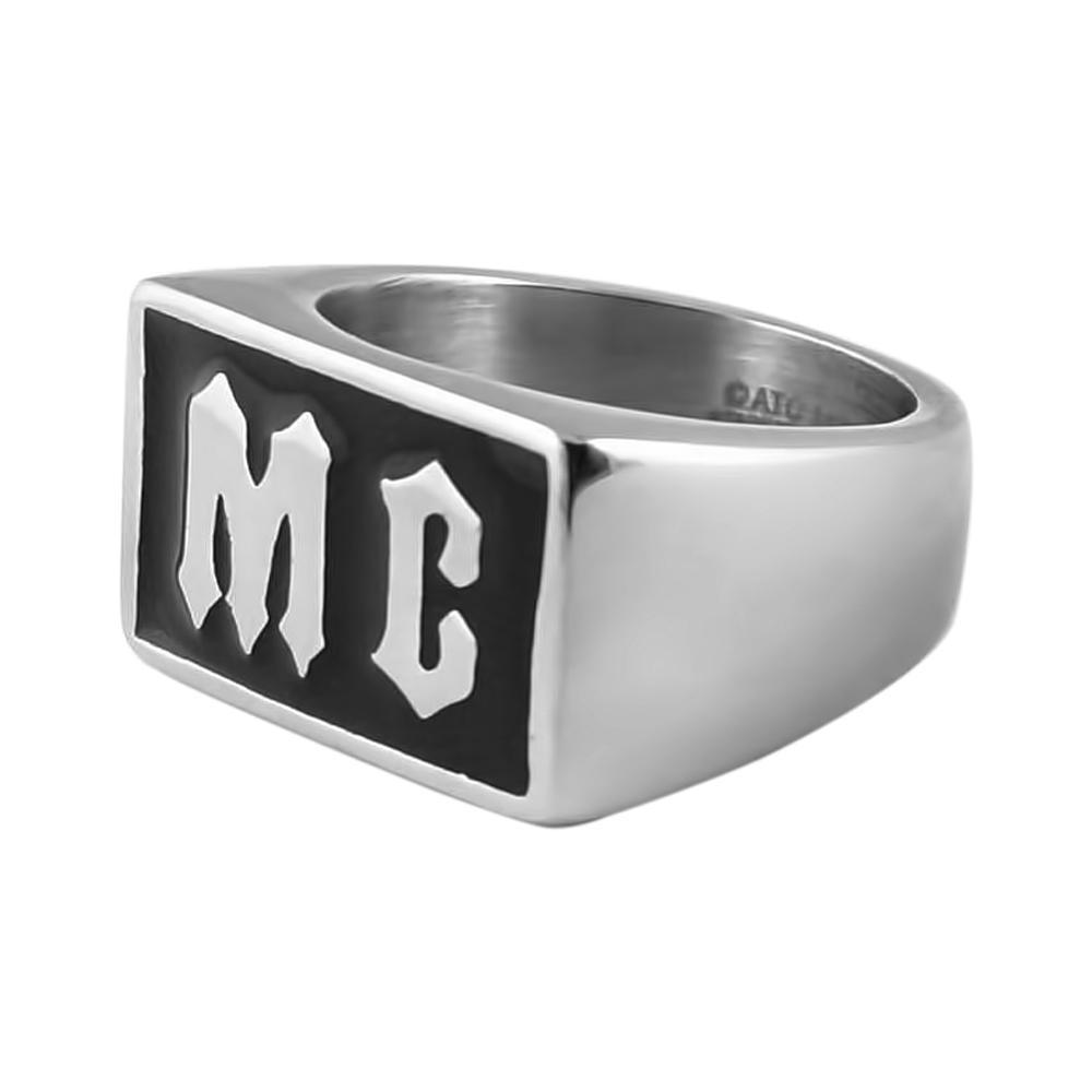 Gents MC Ring Stainless Steel Motorcycle Jewelry