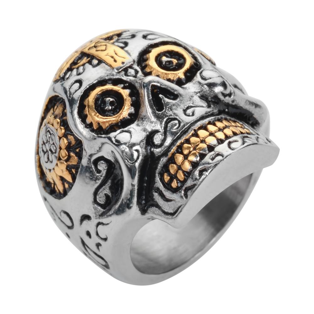 Women's Sugar with Cross Ring Stainless Steel Motorcycle Jewelry