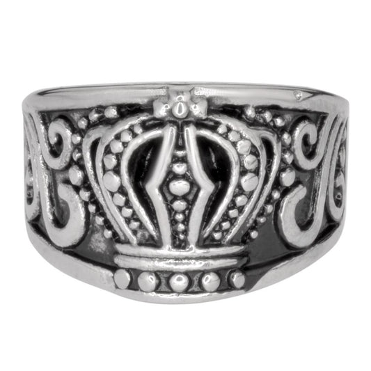 Women's Royal Crown Ring Stainless Steel Motorcycle Jewelry