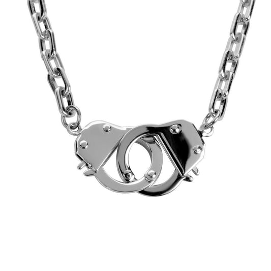 Women's Hand Cuff Necklace 19 Stainless Steel Motorcycle Jewelry