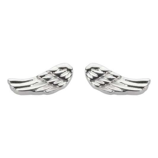 Angel Wing Earrings Post & Nut Stainless Steel Motorcycle Biker Jewelry