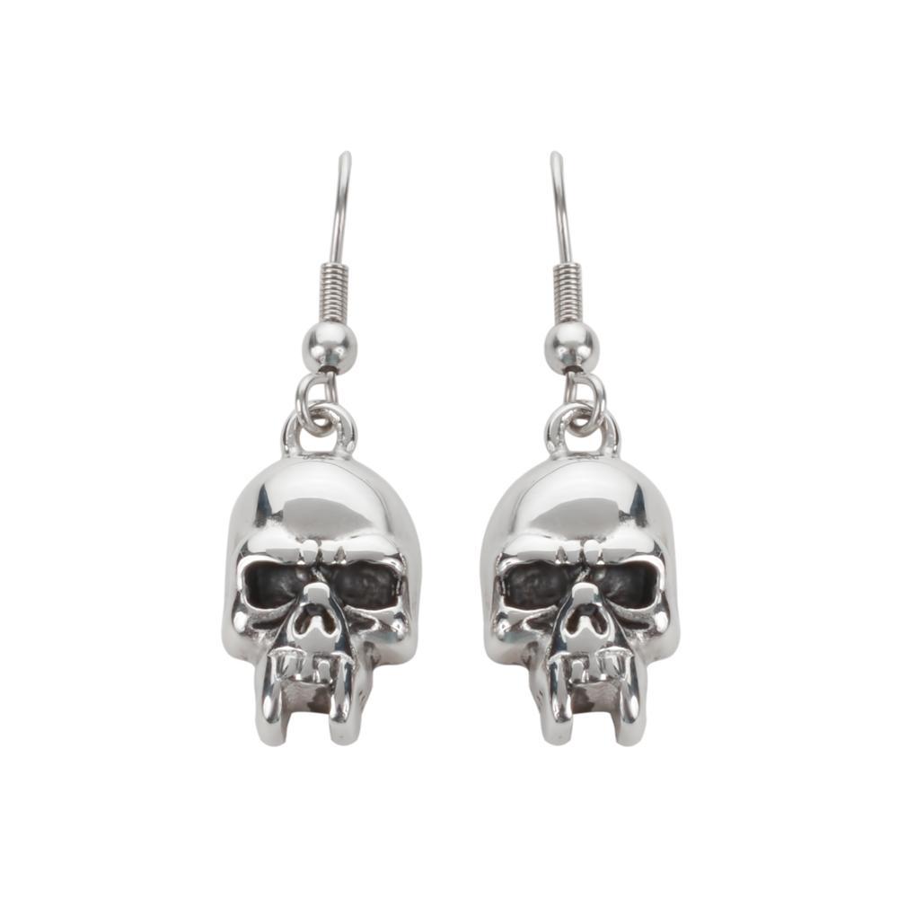 Vampire Earrings French Wire Stainless Steel Motorcycle Biker Jewelry