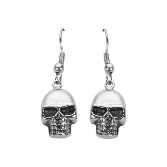 Earrings French Wire Stainless Steel Motorcycle Biker Jewelry
