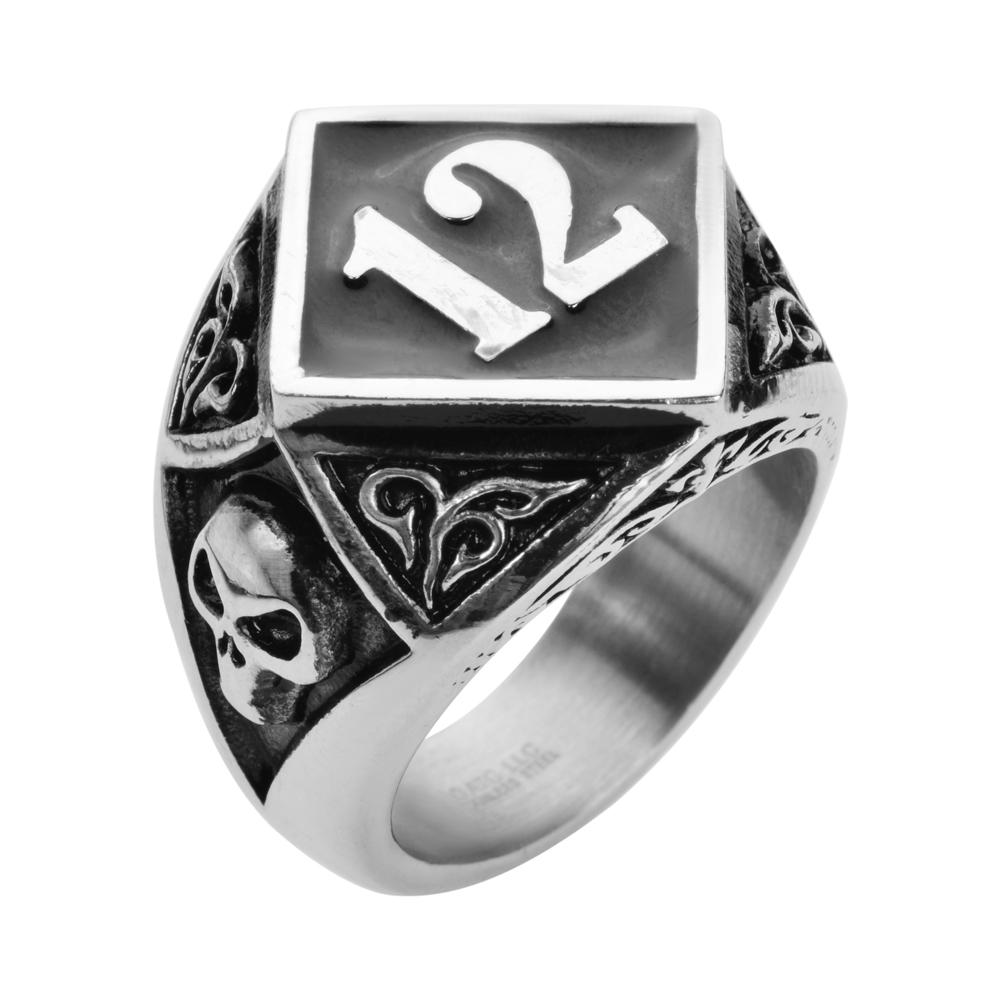 12 Ring Stainless Steel Motorcycle Biker Jewelry