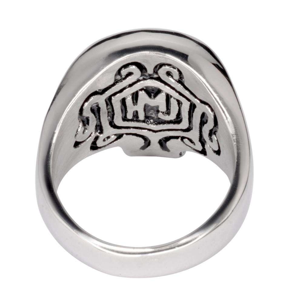 Gents' Armor Of God Shield Ring Stainless Steel Motorcycle Jewelry Size