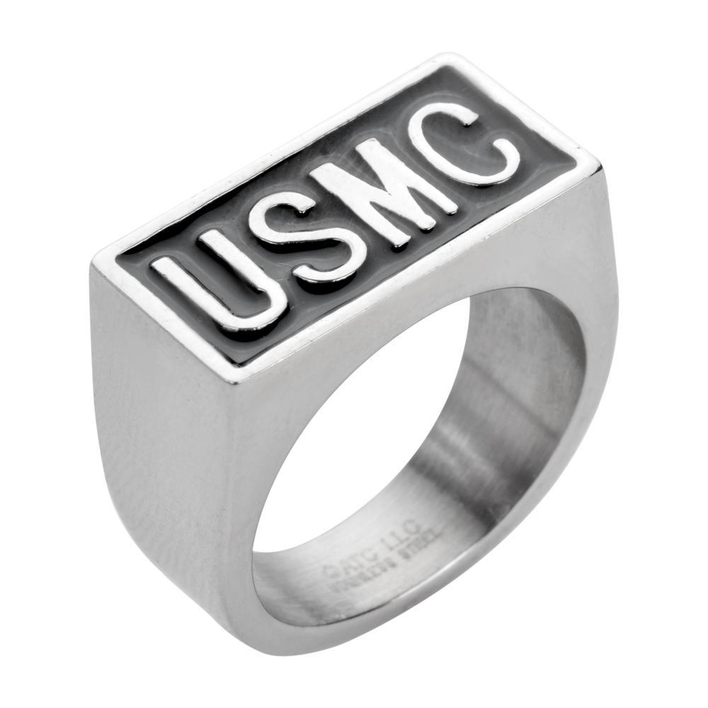 Gents USMC Ring Stainless Steel Military Jewelry