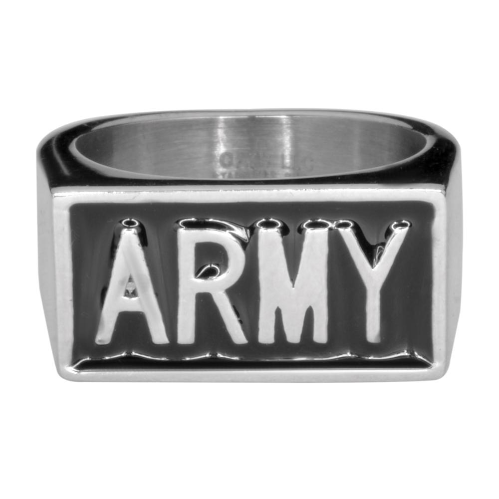 Gents Army Ring Stainless Steel Military Jewelry 316L