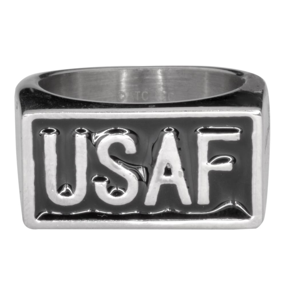 Gents USAF Ring 316L Stainless Steel Military Jewelry