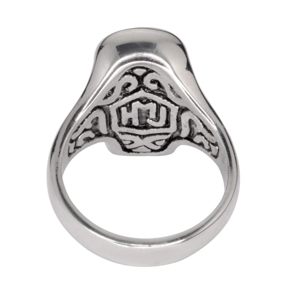 Unisex Guy Fawkes Ring Silver Edition Stainless Steel Motorcycle Jewelry