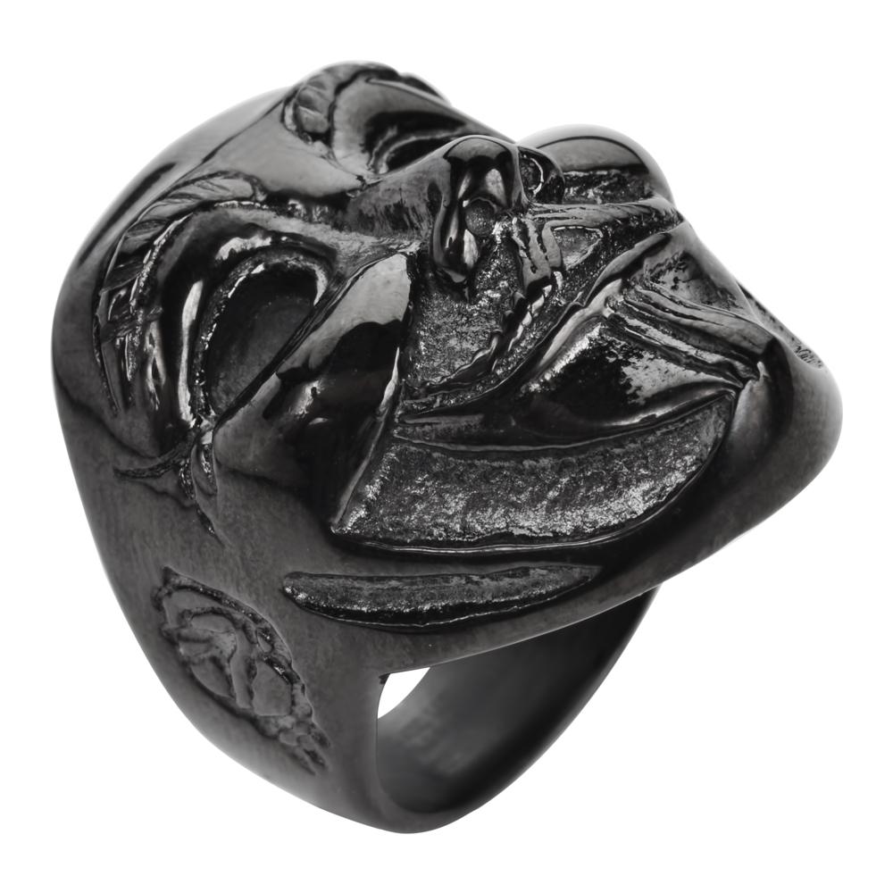 Unisex Guy Fawkes Ring Black Edition Stainless Steel Motorcycle Jewelry