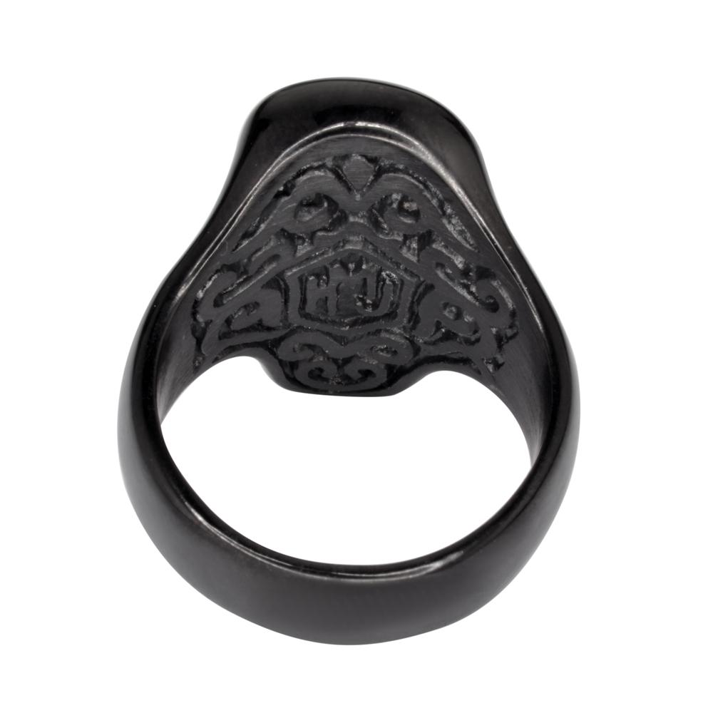 Unisex Guy Fawkes Ring Black Edition Stainless Steel Motorcycle Jewelry