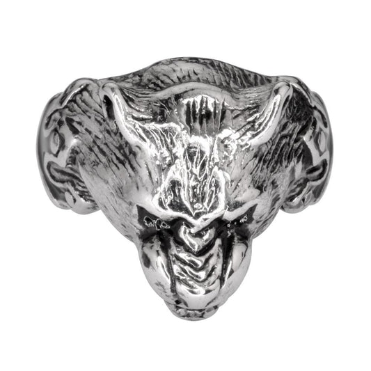 Gents' Panther Ring Stainless Steel Motorcycle Jewelry