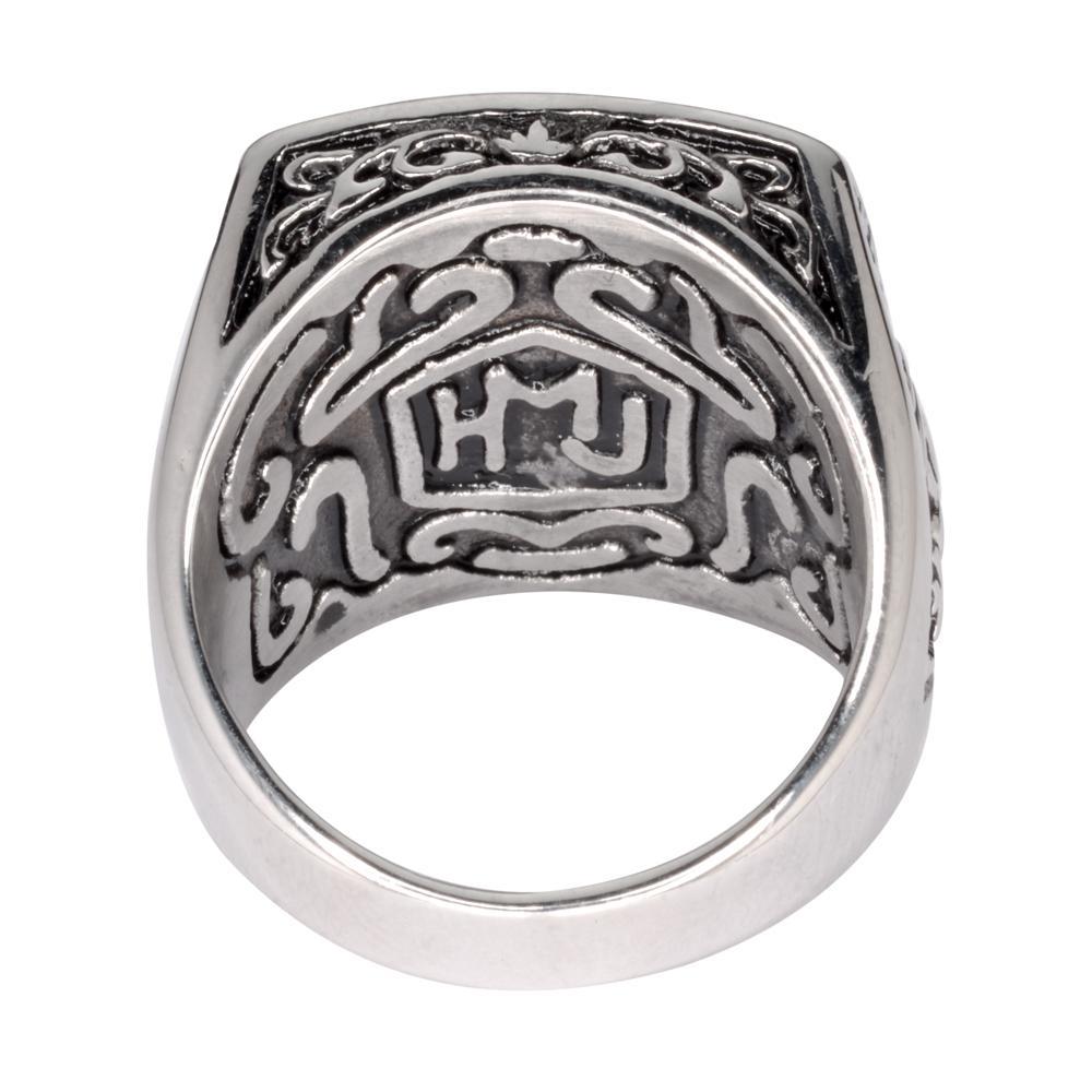 Gents Greek Cross Ring Stainless Steel Motorcycle Jewelry
