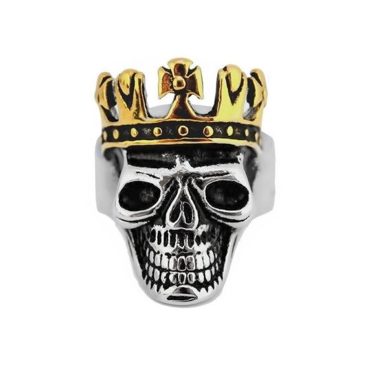 Gents Crown Ring with Bronze Plate Crown Stainless Steel