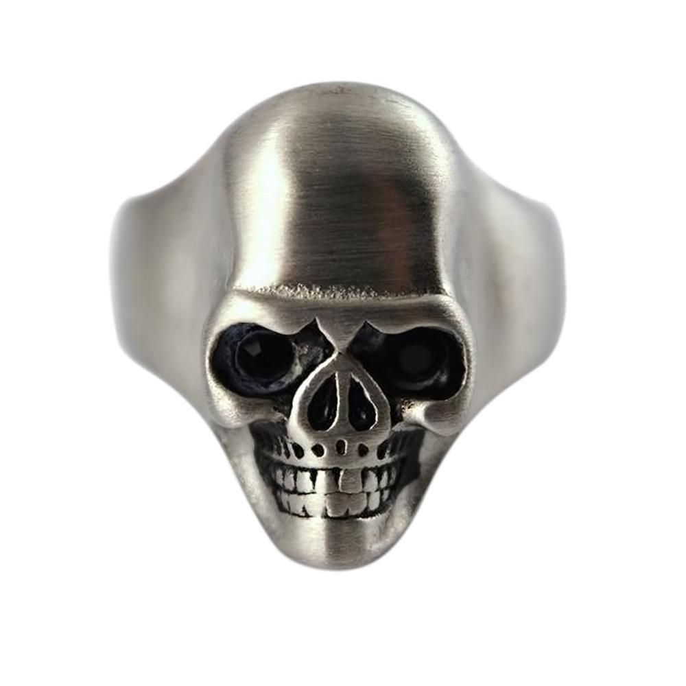 Gents Brushed Ring Stainless Steel Motorcycle Biker Ring
